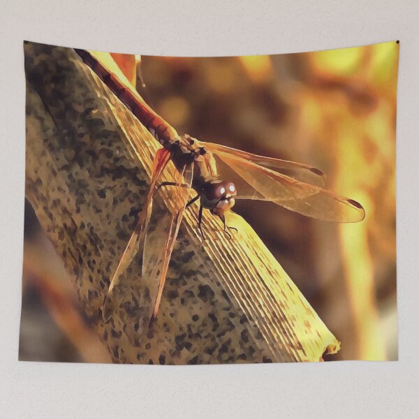 Item preview, Elegant Red Darter Dragonfly Insect Art designed and sold by taiche.