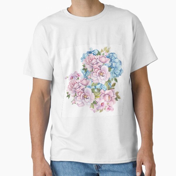 Item preview, blue pink flowers designed and sold by haroulita.