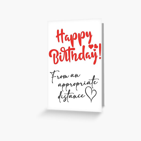 Item preview, Appropriate Distance | Birthday Card designed and sold by WelshBanter.