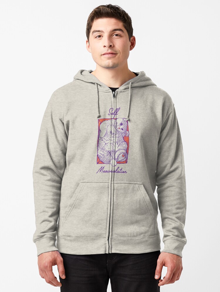 mens cat pouch hoodie