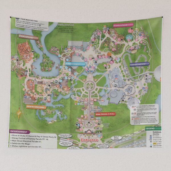 Item preview, Magic Kingdom Map designed and sold by Rainbows Galore.
