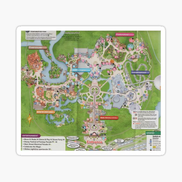 Item preview, Magic Kingdom Map designed and sold by Rainbows Galore.