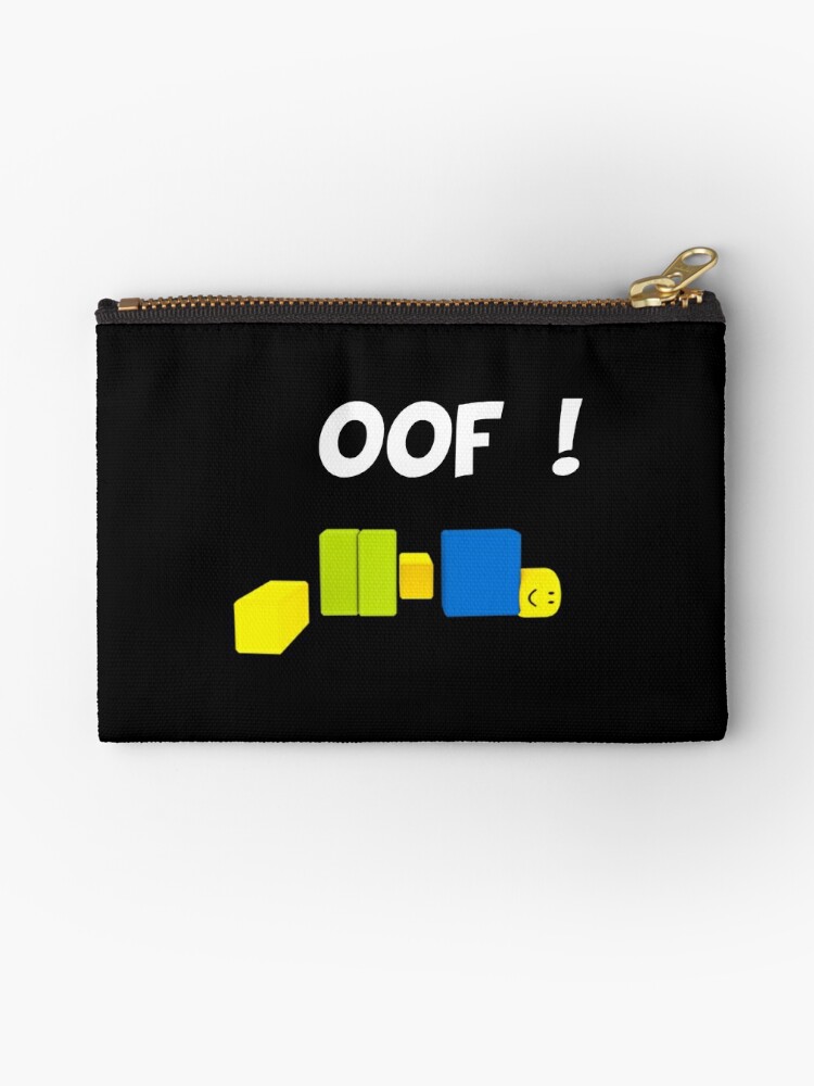 Roblox Oof Gaming Noob Zipper Pouch By Nice Tees Redbubble - roblox zipper cap