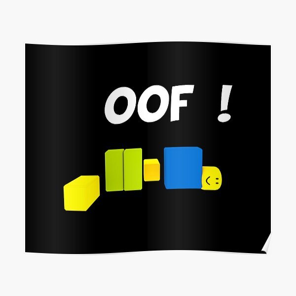 Posters Roblox Oof Redbubble - roblox oof gaming noob body para bebÃ©