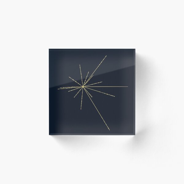 Space Exploration Pulsar Map Voyager Acrylic Block