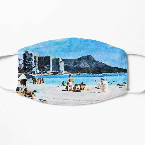 Waikiki and Diamond Head Reworked Flat Mask