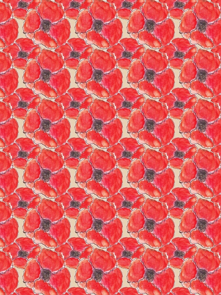 Watercolour Poppies (Hand Painted Design) by ClareWalkerArt