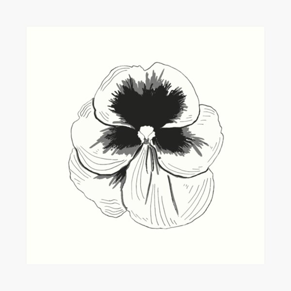 2020 04 28 flowers BW Art Print