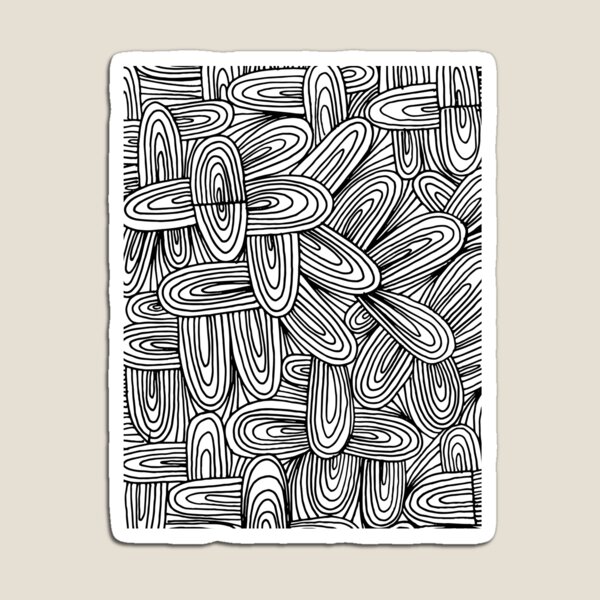 doodle patterned Magnet