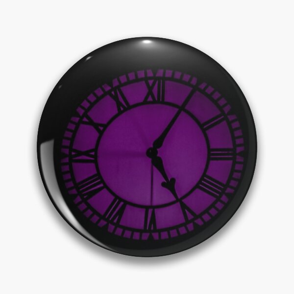 Item preview, purple clock designed and sold by Perggals© - Stacey Turner.
