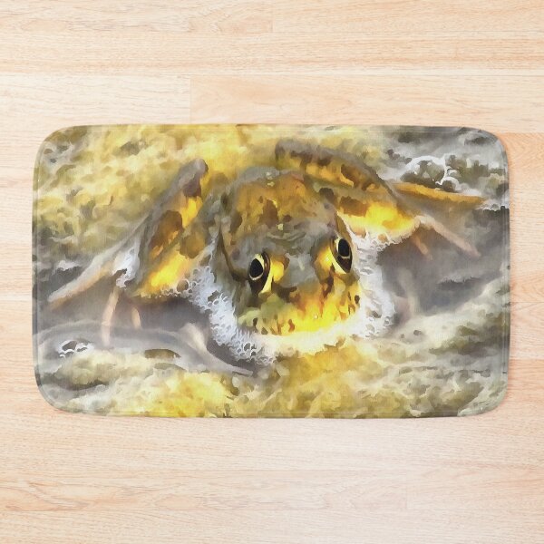 Item preview, Frog Art Swimming In Yellow And Grey designed and sold by taiche.
