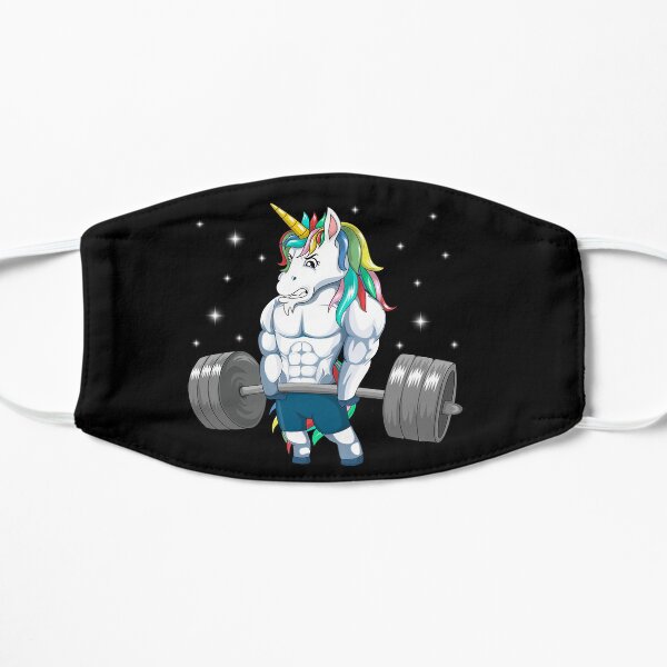 Unicorn Weightlifting T-shirt, Deadlift Fitness Gym Tee Mask