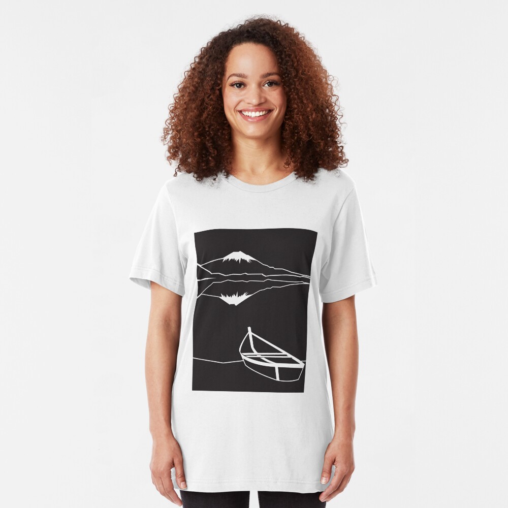 Mount Fuji night Slim Fit T-Shirt