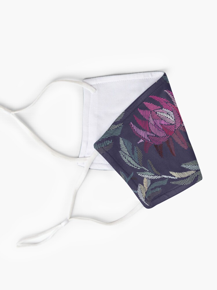 Alternate view of Embroidered flowers Mask