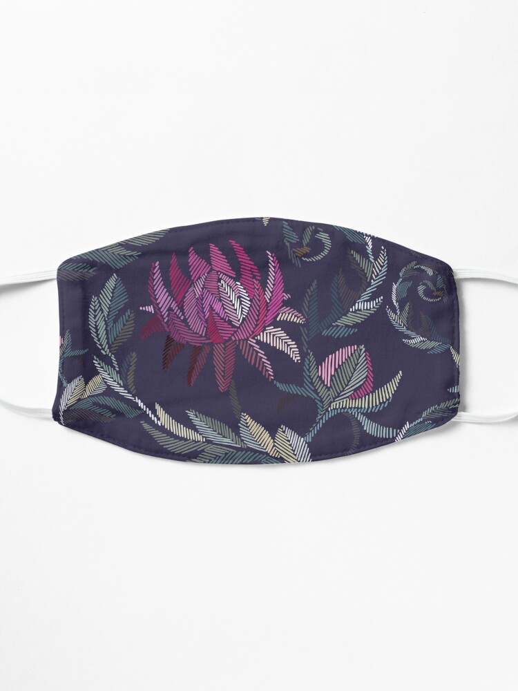 Alternate view of Embroidered flowers Mask