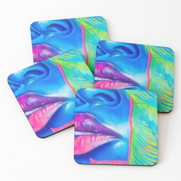 Item preview, Big lips green and pink  designed and sold by Tropical Blood.