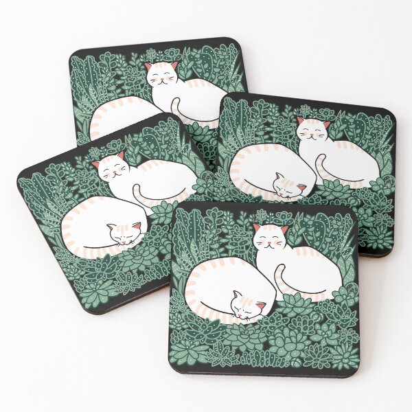 Item preview, Cats in a succulent garden designed and sold by Elenanaylor.