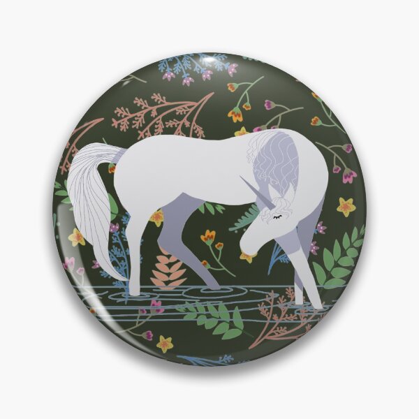 Item preview, Vintage unicorn floral pattern designed and sold by SkyGirls.