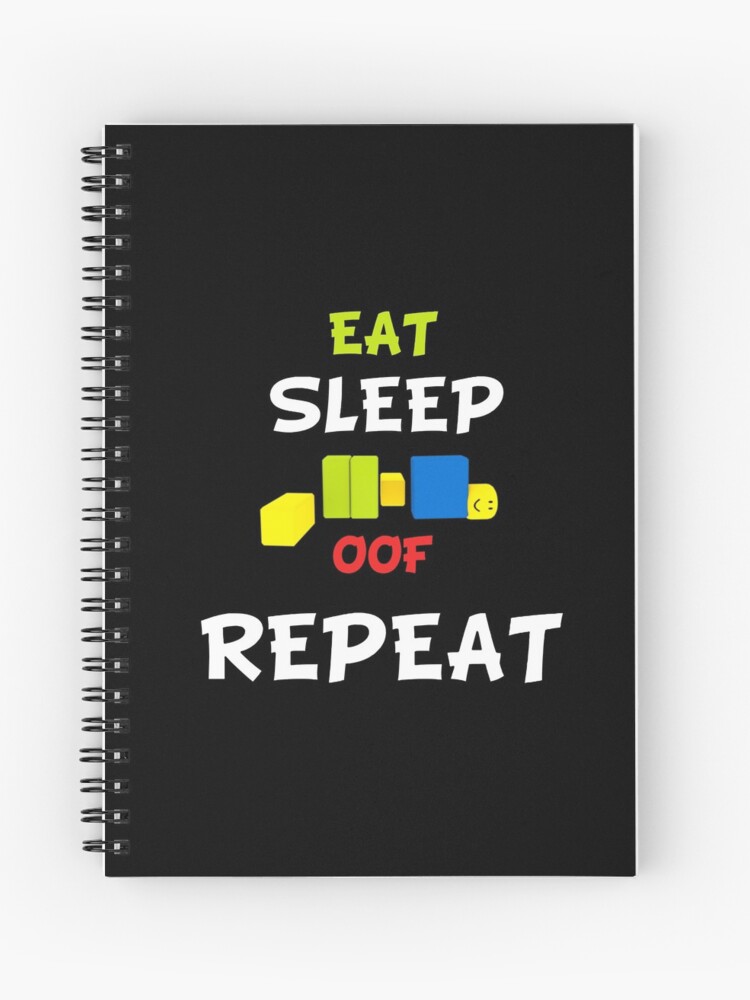 Roblox Oof Gaming Noob Spiral Notebook By Nice Tees Redbubble - the oof games roblox