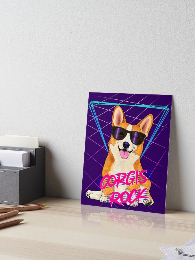Pugs Rock - Retro 80s pug in sunglasses | Greeting Card