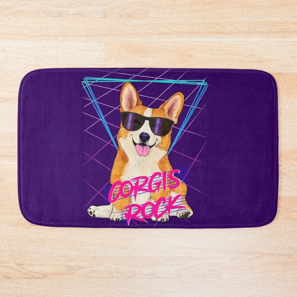 Item preview, Corgis Rock - Retro 80s corgi in sunglasses designed and sold by Mehu.