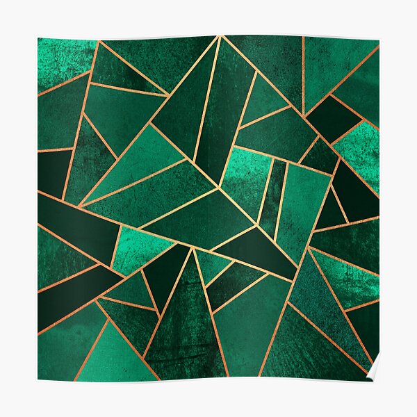 Emerald and Copper Poster