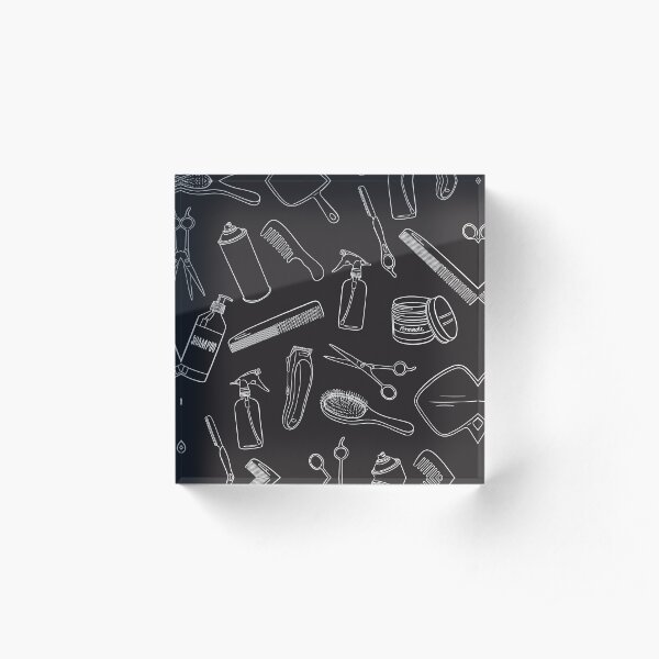 Hair designer black Acrylic Block