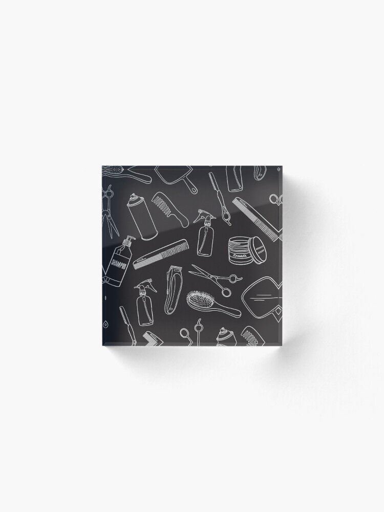 Alternate view of Hair designer black Acrylic Block