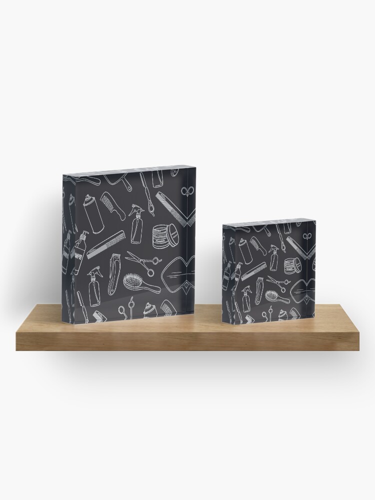 Alternate view of Hair designer black Acrylic Block