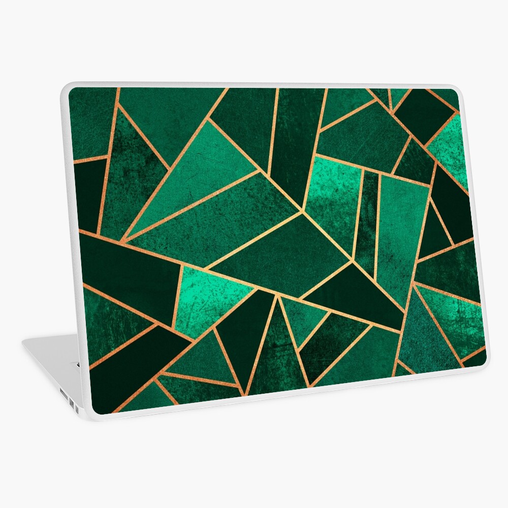 Emerald and Copper Laptop Skin