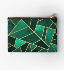 Emerald and Copper Zipper Pouch