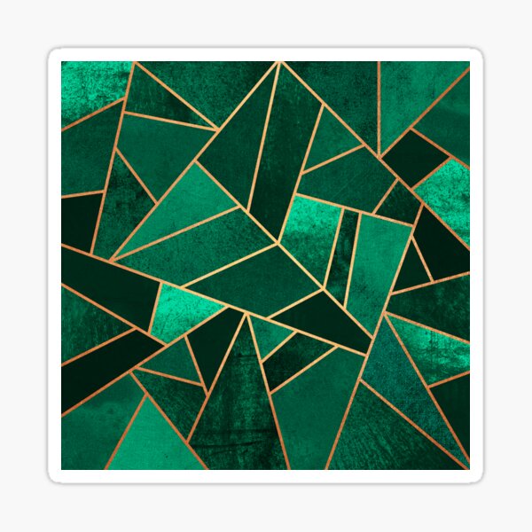 Emerald and Copper Sticker