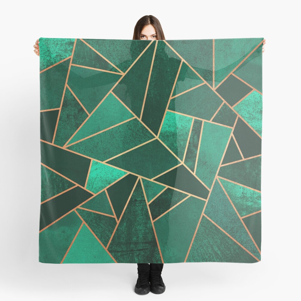 Emerald and Copper Scarf