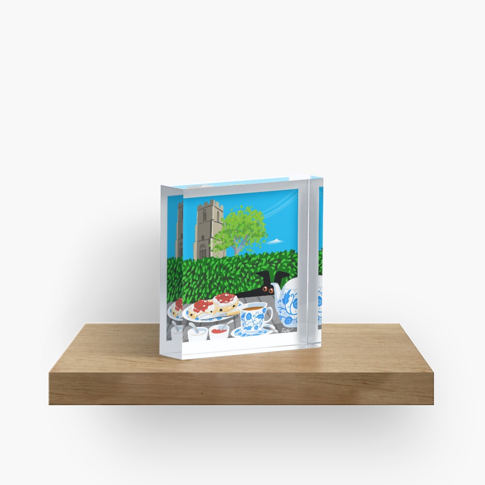 Cream Tea Acrylic Block