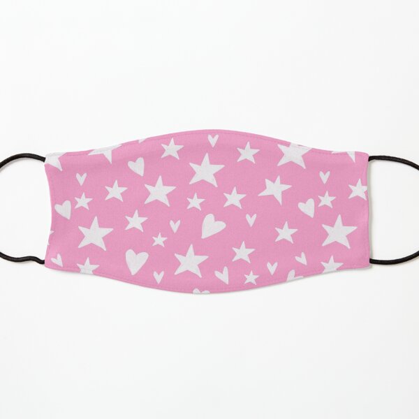 Pink Stars and Hearts pattern Kids Mask