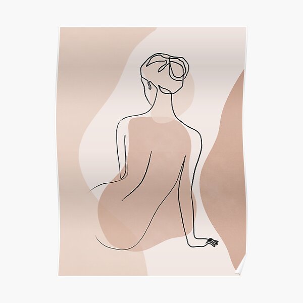 Abstract Female Nude Poster