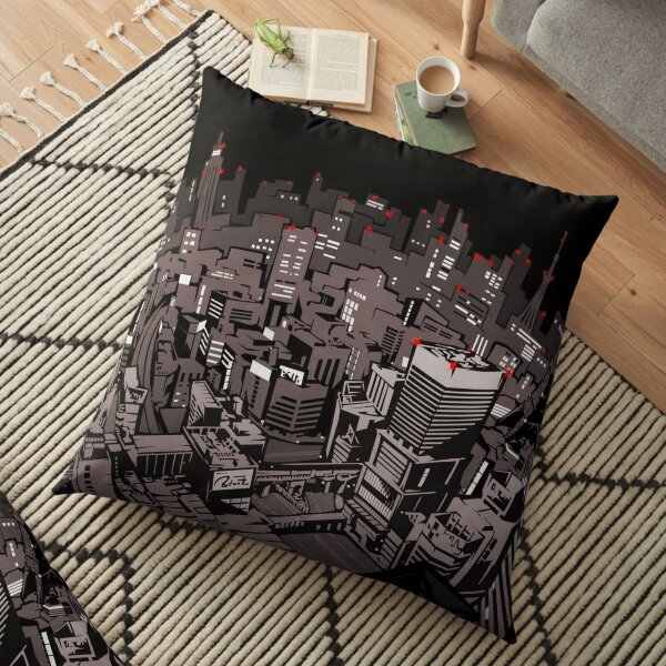 night city Floor Pillow
