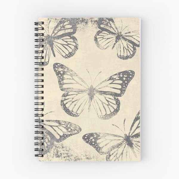Item preview, Monarch Butterfly Pattern in Old Ink Stamp on Paper designed and sold by RootSquare.
