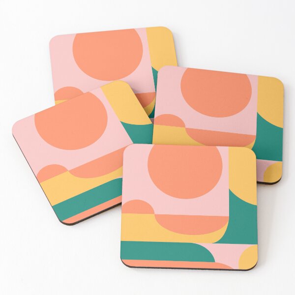 Item preview, Shape and Color Study in Orange, Pink, Green, and Yellow designed and sold by JuneJournal.
