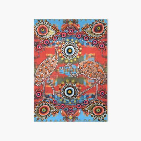 Orange and Blue Indian Inspired Pattern Art Board Print