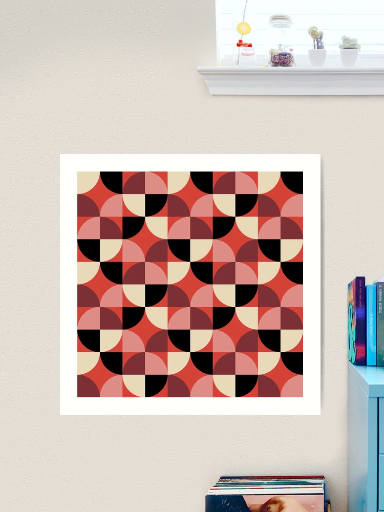 ビンテージ　MODERN GEOMETORIC ART PRINT Colorful Geometric Pattern 256