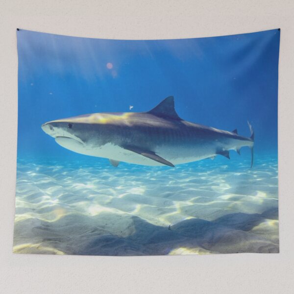 Item preview, Shark Swimming Blue Ocean Water designed and sold by mwagie.
