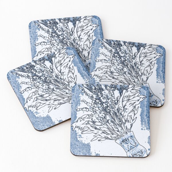 Item preview, Vase and Flowers Photogram - blue designed and sold by sarahfmorris.