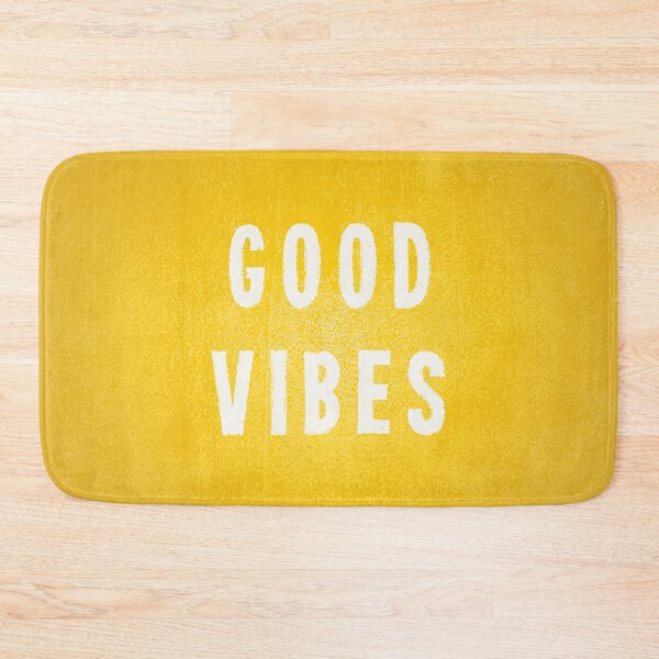 Item preview, Sunny Yellow and White Distressed Effect Good Vibes designed and sold by itsjensworld.