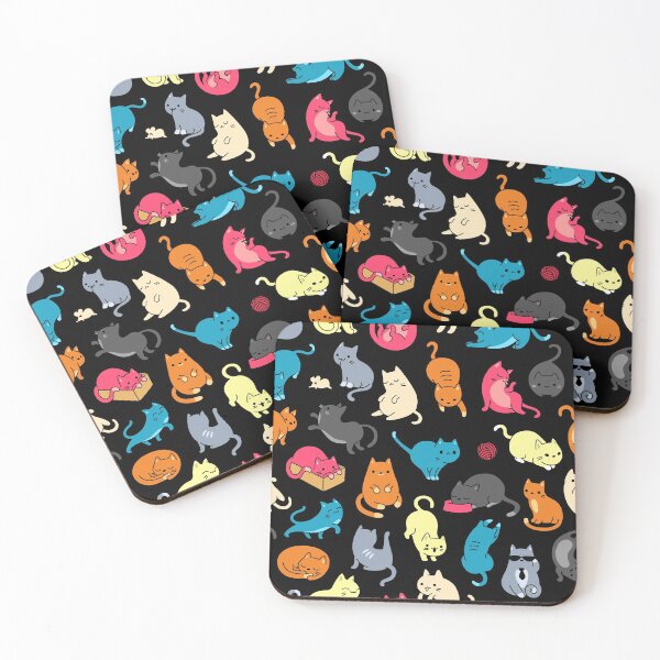 Item preview, Colorful Cats and Kittens Pattern  designed and sold by BluePlanet.