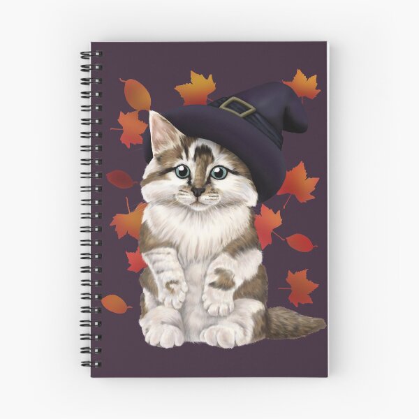 Aperçu de l'œuvre Chat sorcière - chaton Halloween / automne créée et vendue par Mehu.