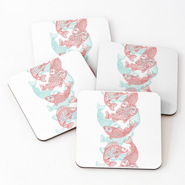 Item preview, Pisces zociac Red and blue fish vector graphic pattern designed and sold by corner-shop.