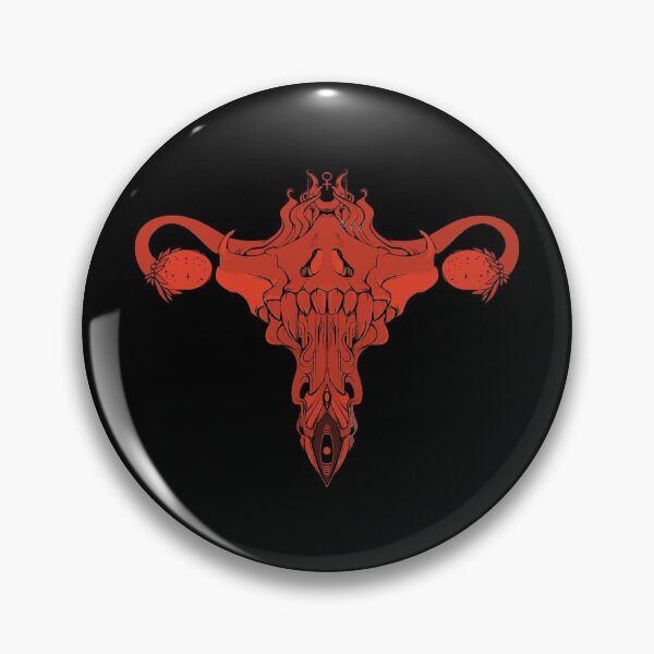 Item preview, Death Metal Skull Uterus And Ovaries, Feminist Art designed and sold by cellsdividing.