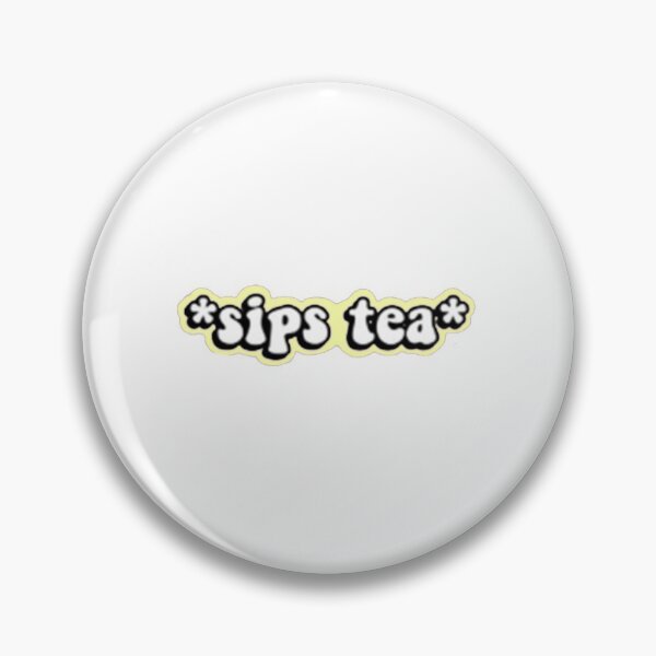 Item preview, *Sips Tea* Pastel Yellow Sticker designed and sold by laurencude.