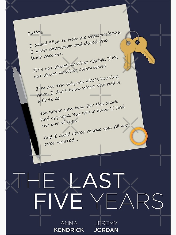 "The Last Five Years (2014)" Poster by raquellu47 | Redbubble